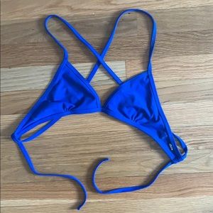 Jolyn “Triangle” Bikini Top in Blueberry